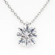 14K White Gold 3.00cttw Lab Grown Diamond Pendant