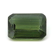 1.20 ct Olive Green Emerald Cut Natural Green Sapphire
