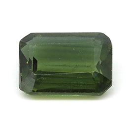 1.20 ct Emerald Cut Natural Green Sapphire : Olive Green