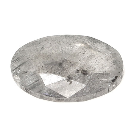 1.01 ct Oval Rose Cut Natural Diamond : Salt & Pepper