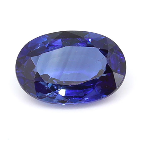 0.57 ct Oval Natural Blue Sapphire : Rich Royal Blue