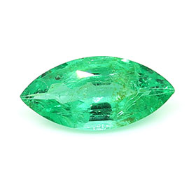 0.37 ct Marquise Natural Emerald : Rich Grass Green