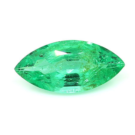 0.37 ct Marquise Natural Emerald : Rich Grass Green