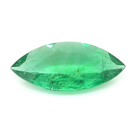0.55 ct Marquise Natural Emerald : Rich Grass Green
