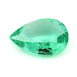 0.32 ct Pear Shape Natural Emerald : Fine Green
