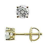 18K Yellow Gold 0.50cttw Diamond Earrings