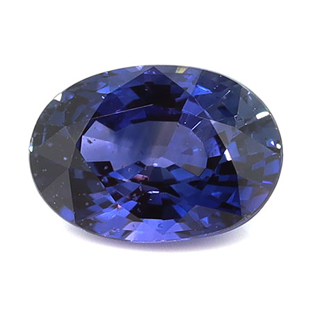 0.82 ct Oval Natural Blue Sapphire : Violet Blue