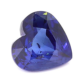 0.48 ct Heart Shape Natural Blue Sapphire : Rich Royal Blue