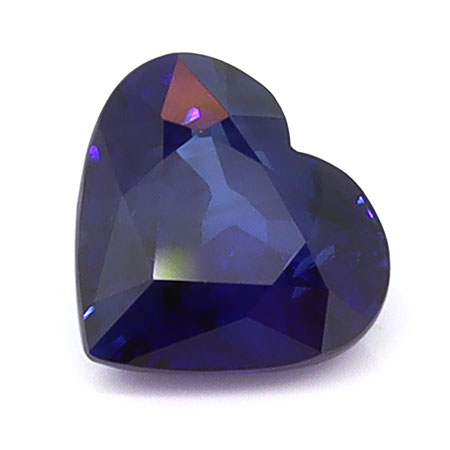 0.79 ct Heart Shape Natural Blue Sapphire : Rich Blue