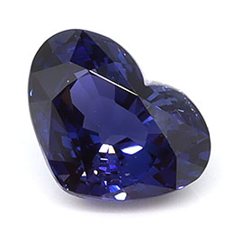 0.90 ct Heart Shape Natural Blue Sapphire : Violet Blue