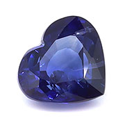 0.87 ct Rich Blue Heart Shape Natural Blue Sapphire