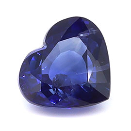 0.87 ct Heart Shape Natural Blue Sapphire : Rich Blue