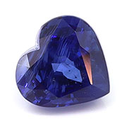 0.71 ct Darkish Blue Heart Shape Natural Blue Sapphire