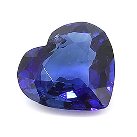 0.43 ct Heart Shape Natural Blue Sapphire : Fine Royal Blue