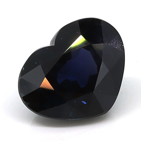 1.96 ct Heart Shape Natural Blue Sapphire : Darkish Blue
