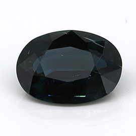 2.63 ct Oval Natural Blue Sapphire : Darkish Greenish Blue
