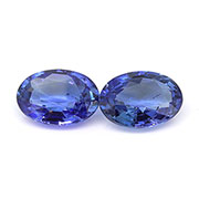 1.58 cttw Fine Blue Pair of Oval Natural Blue Sapphires