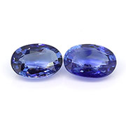 1.80 cttw Fine Blue Pair of Oval Natural Blue Sapphires
