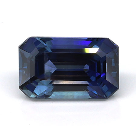 2.27 ct Emerald Cut Natural Blue Sapphire : Cornflower Blue