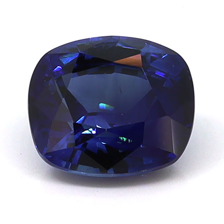 2.04 ct Cushion Cut Natural Blue Sapphire : Rich Blue
