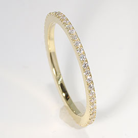 18K Yellow Gold Band : 0.33 cttw Diamonds