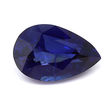 1.20 ct Pear Shape Natural Blue Sapphire : Royal Blue