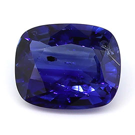 1.08 ct Cushion Cut Natural Blue Sapphire : Royal Blue