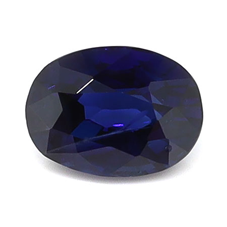 0.56 ct Oval Natural Blue Sapphire : Rich Blue