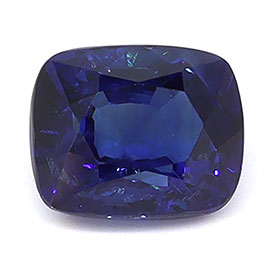0.83 ct Cushion Cut Natural Blue Sapphire : Rich Blue