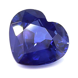 0.87 ct Heart Shape Natural Blue Sapphire : Rich Blue
