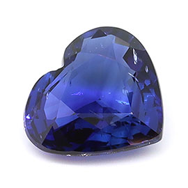 0.91 ct Heart Shape Natural Blue Sapphire : Rich Blue