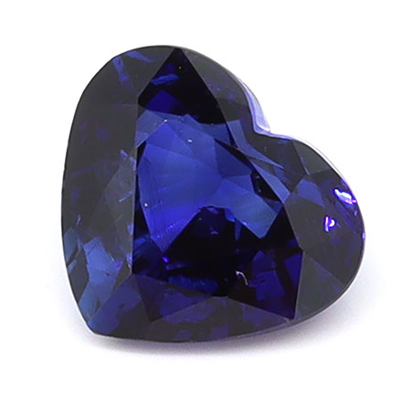 0.91 ct Heart Shape Natural Blue Sapphire : Rich Blue