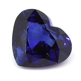 0.91 ct Heart Shape Natural Blue Sapphire : Rich Blue