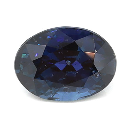 0.99 ct Oval Natural Blue Sapphire : Darkish Blue