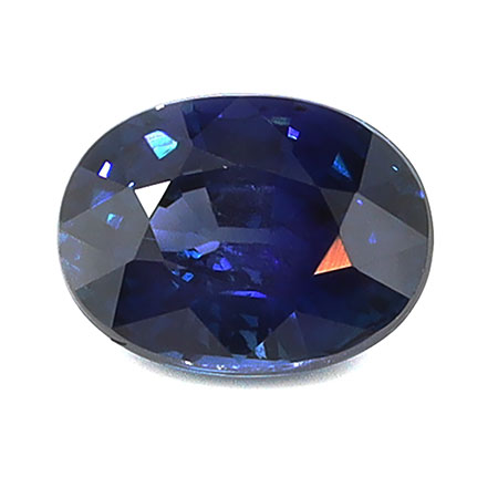 1.00 ct Oval Natural Blue Sapphire : Darkish Blue