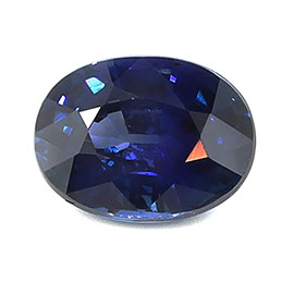 1.00 ct Oval Natural Blue Sapphire : Darkish Blue
