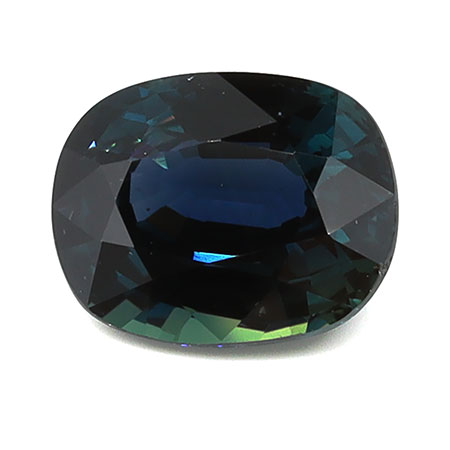 1.87 ct Oval Natural Blue Sapphire : Darkish Greenish Blue