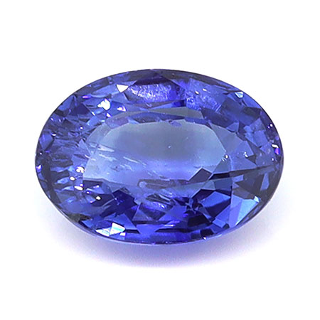 1.09 ct Oval Natural Blue Sapphire : Light Royal Blue