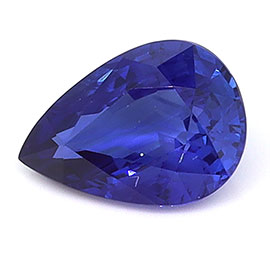 0.77 ct Pear Shape Natural Blue Sapphire : Royal Blue
