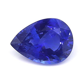 0.79 ct Pear Shape Natural Blue Sapphire : Rich Blue