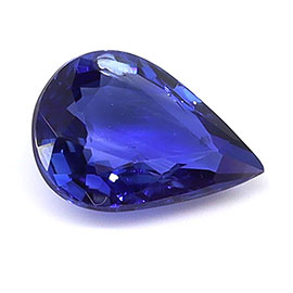 0.71 ct Pear Shape Natural Blue Sapphire : Royal Blue