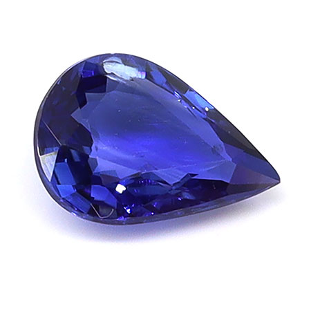 0.71 ct Pear Shape Natural Blue Sapphire : Royal Blue