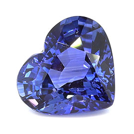 2.10 ct Heart Shape Natural Blue Sapphire : Royal Blue