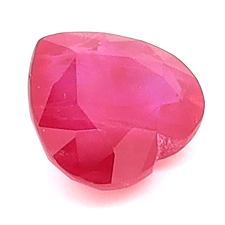 0.65 ct Heart Shape Natural Ruby : Red