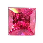 0.19 ct Fiery Red Princess Cut Natural Ruby