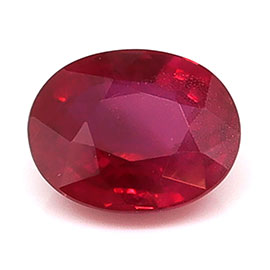 0.46 ct Oval Natural Ruby : Fiery Red