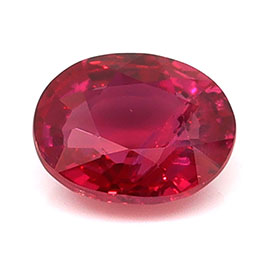 0.49 ct Oval Natural Ruby : Fiery Red