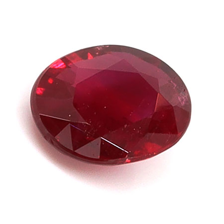 0.39 ct Oval Natural Ruby : Fiery Red