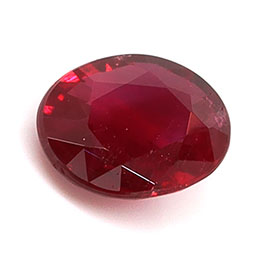 0.39 ct Oval Natural Ruby : Fiery Red