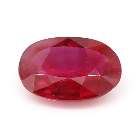 0.44 ct Oval Natural Ruby : Fiery Red